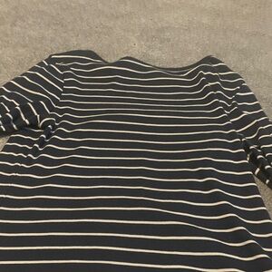 Navy Striped Long Sleeve Top